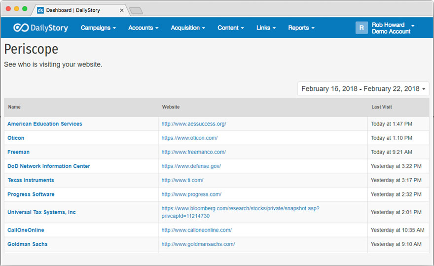 Use anonymous visitor identification to see who is visiting your website.