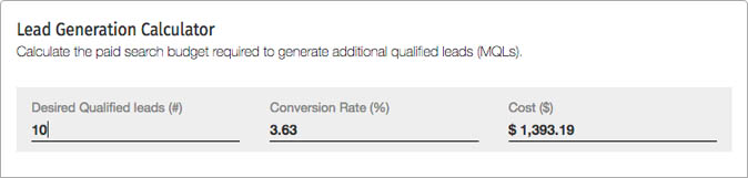Paid Search Campaign Calculator