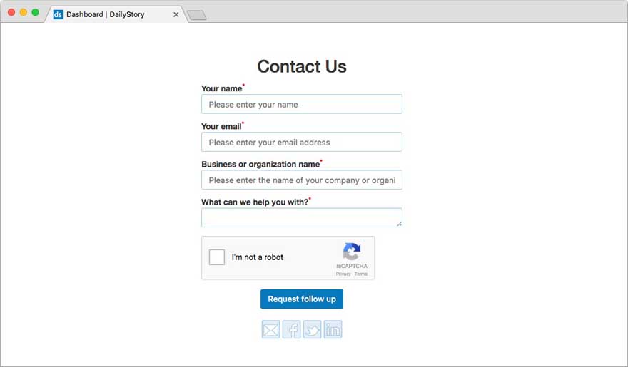 Pre-built Lead Capture Form