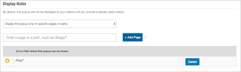 Popup Rules