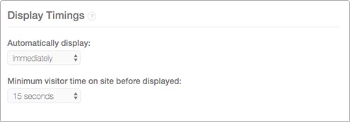 Popup Offer Display timings