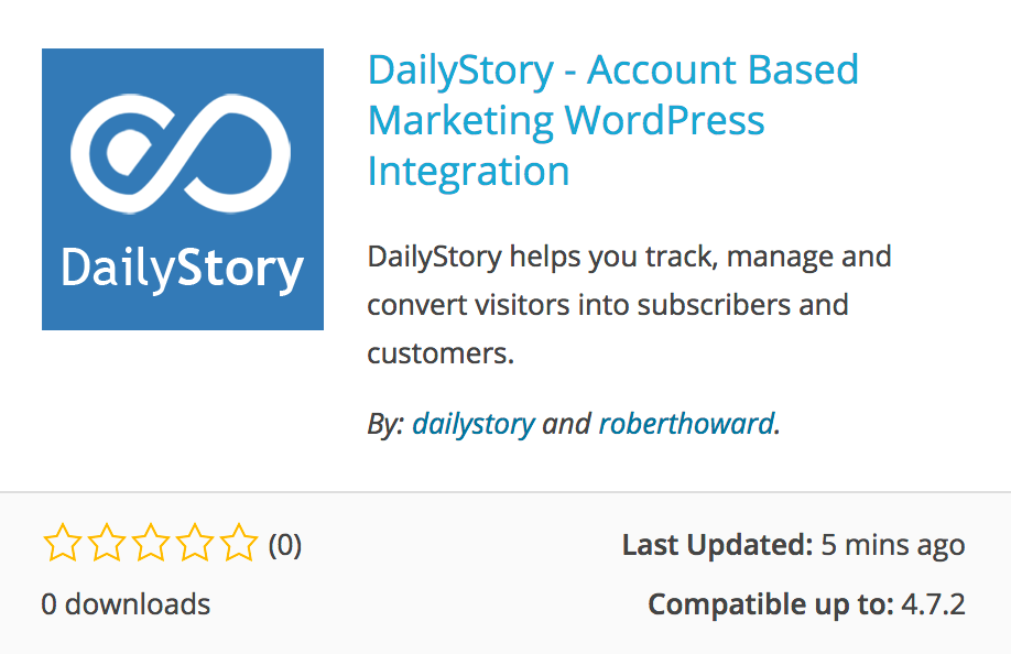 WordPress plugin for DailyStory