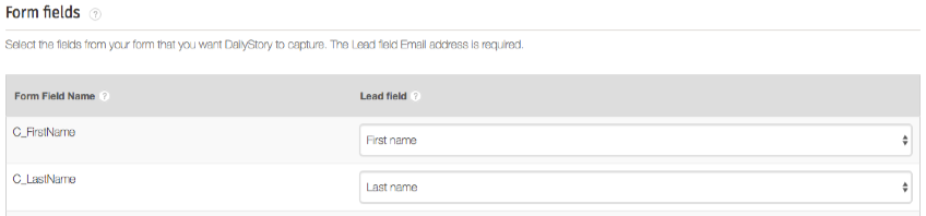 Pick form fields