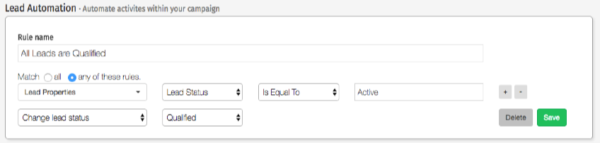Automate to qualified lead