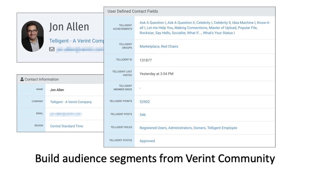 Build audience segments from Verint Community