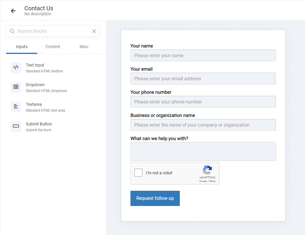 DailyStory web form