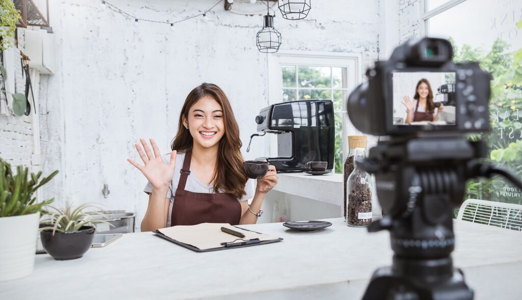 woman-waving-at-camera