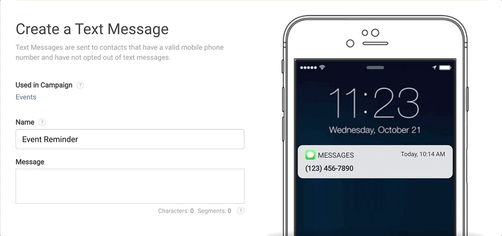 Create text messages