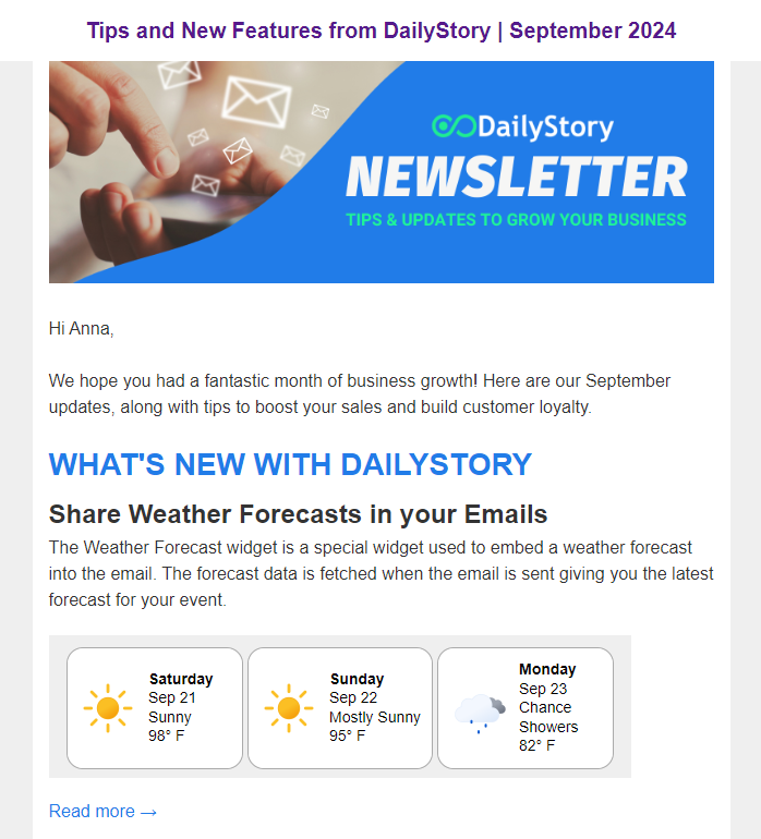 Example Public Newsletter