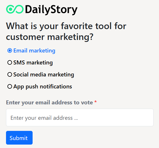 Introducing Email Polls in DailyStory: Engage Your Audience in One Click